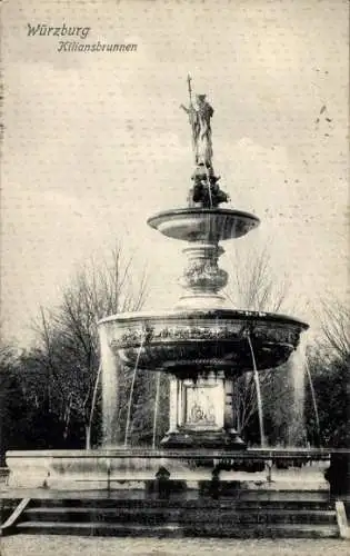 Ak Würzburg am Main Unterfranken, Kiliansbrunnen