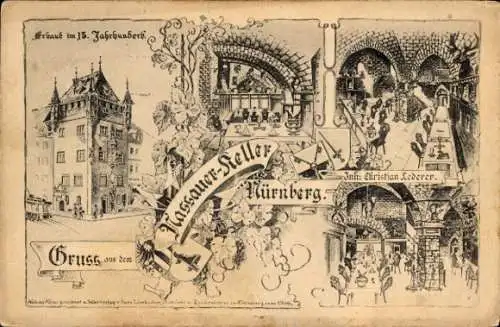 Ak Nürnberg, Nassauer Keller, Inh. Christian Lederer