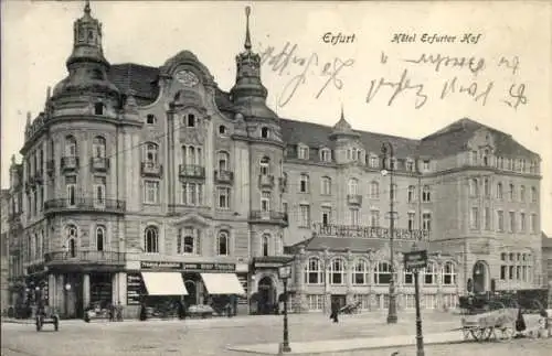 Ak Erfurt in Thüringen, Hôtel Erfurter Hof,  Architektur, Stadtansicht, 