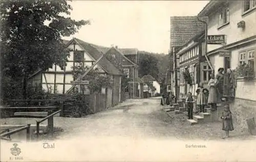 Ak Bad Thal Ruhla, Dorfstraße, Geschäft von A. Eckardt