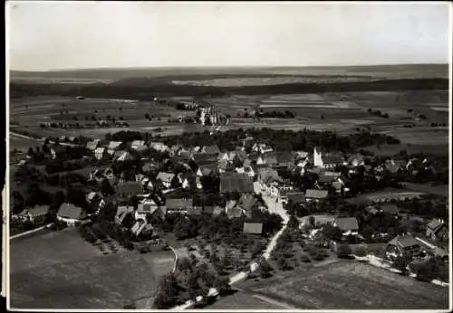 Ak Rodt Loßburg im Kreis Freudenstadt,  Blick auf den Ort, Fliegeraufnahme