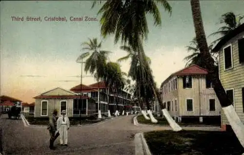 Ak Cristóbal Panama, Third Street, Canal Zone