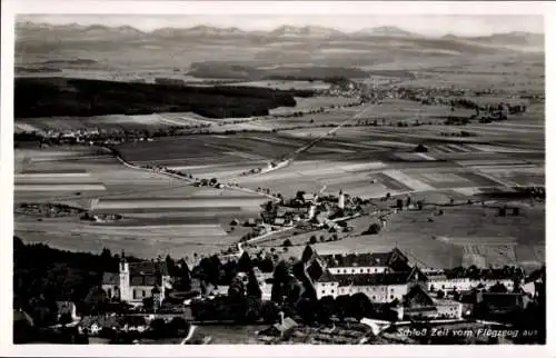 Ak Leutkirch im Allgäu Baden Württemberg, Schloss Zeil, Fliegeraufnahme
