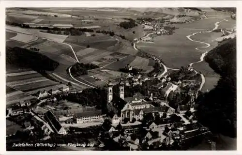 Ak Zwiefalten in Württemberg, Luftaufnahme