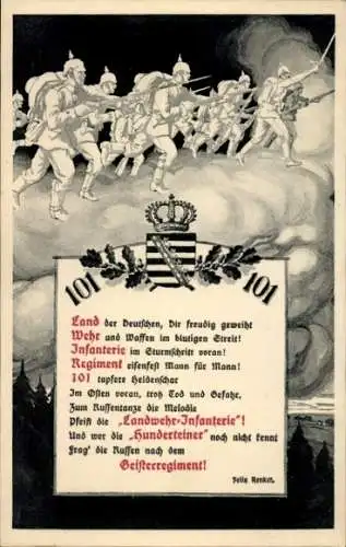 Wappen Regiment Ak Geisterregiment, Landwehr Infanterie Regiment 101