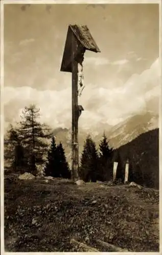 Ak Tirol, Kalkkögel, Wegkreuz