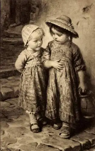 Künstler Ak Kaulbach, H., Zwei Freundinnen