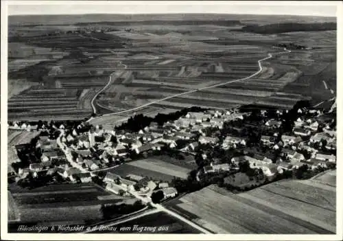 Ak Mörslingen Finningen Neu Ulm in Schwaben, Luftaufnahme, weite Landschaft, Mörslingen, Wohnhäus