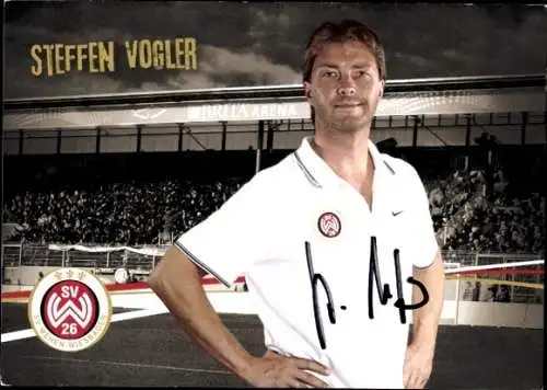 Autogrammkarte Torwart Trainer Steffen Vogler, SV Wehen Wiesbaden, Autogramm
