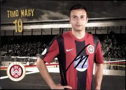 Autogrammkarte Fußballer Timo Nagy, SV Wehen Wiesbaden, Autogramm