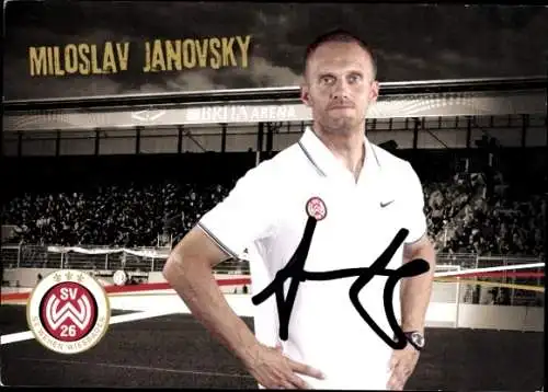 Autogrammkarte Co Trainer Miroslav Janosky, SV Wehen Wiesbaden, Autogramm