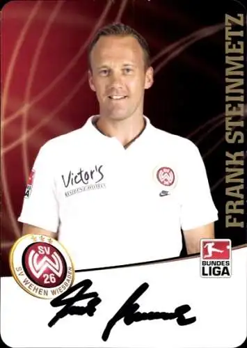 Autogrammkarte Co Trainer Frank Steinmetz, SV Wehen Wiesbaden, Autogramm