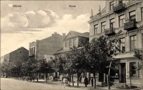 Ak Mława Mlawa Mielau Polen, Markt