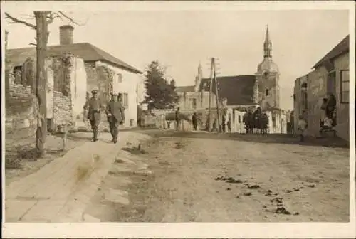 Foto Ak Rohatyn Ukraine, Straße, Soldaten, I. WK