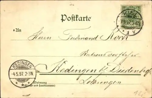 Litho Deutscher Marinesoldat in Uniform,