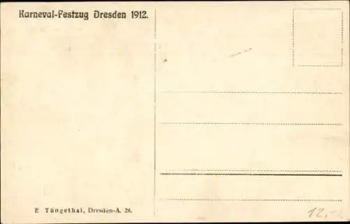 Ak Dresden, Karneval-Festzug 1912
