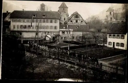 Foto Ak Hirsau Calw im Schwarzwald, Teilansicht, Festzug