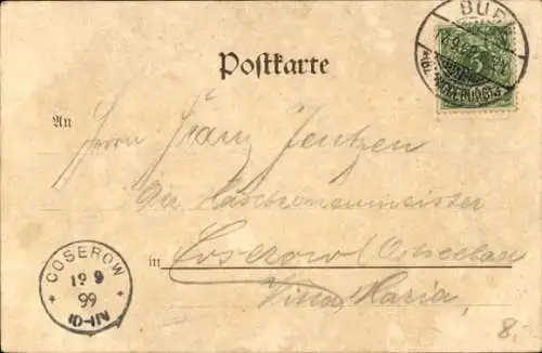 Ak Burg bei Magdeburg, Gesamtansicht