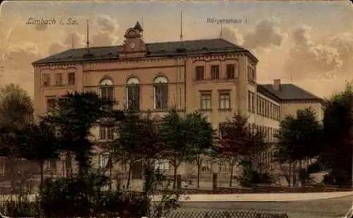 Ak Limbach in Sachsen, Bürgerschule