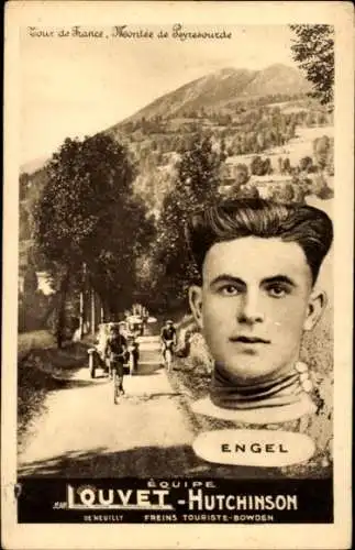 Ak Radrennsport, Radrennfahrer Engel, Tour de France, Peyresourde, Team Louvet Hutchinson