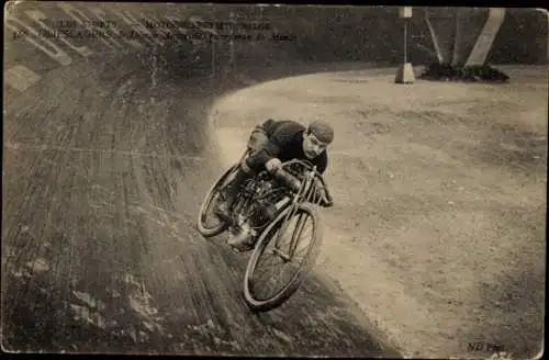 Ak Motorrennsport, Motorradfahrer Olieslagers auf einer Rennbahn