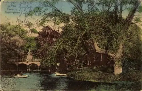 Ak Jelgava Mitau Lettland, Schlossgarten