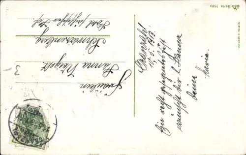 Ak Frohe Pfingsten, Maikäfer auf Birkenblättern