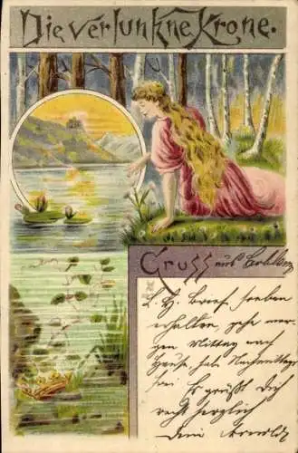 Künstler Ak Die versunkene Krone