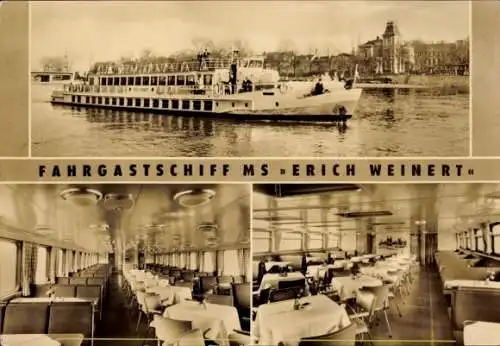 Ak Fahrgastschiff MS Erich Weinert, Weiße Flotte Magdeburg