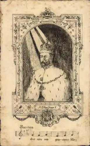 Ak König Georg V., Portrait