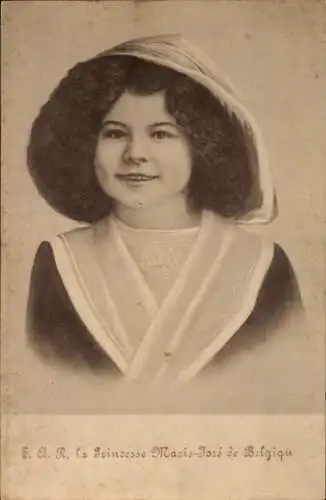 Ak Prinzessin Marie-José von Belgien, Kinderportrait