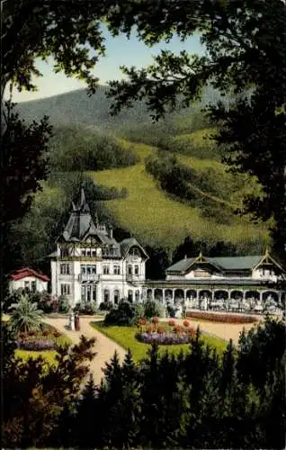 Ak Karlovy Vary Karlsbad Stadt, Cafe Kaiserpark