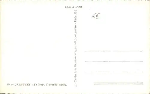 Ak Carteret Manche, Hafenansicht, Boote im Wasser, Uferbebauung, ruhige Atmosphäre