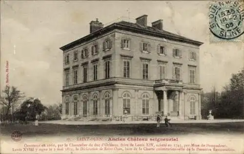 Ak Saint Ouen Seine Saint Denis, Ancien Chateau seigneurial