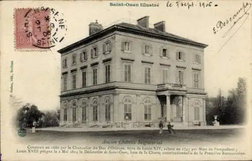 Ak Saint Ouen Seine Saint Denis, Ancien Chateau Seigneurial