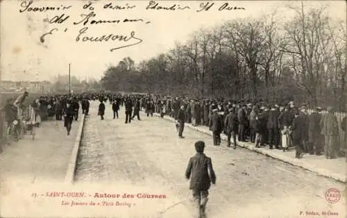 Ak Saint Ouen Seine Saint Denis, Autour des Courses