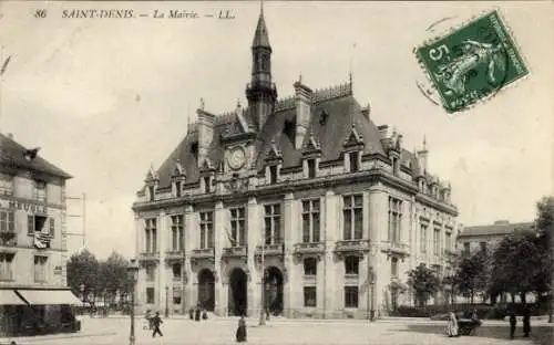 Ak Saint Denis Seine Saint Denis, La Mairie