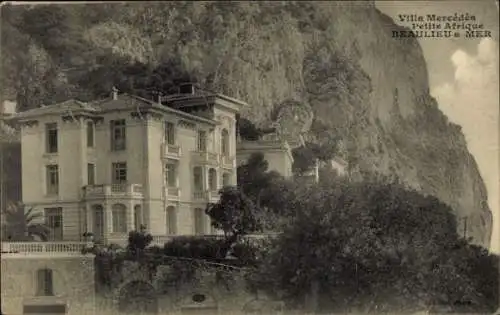 Ak Beaulieu sur Mer Alpes Maritimes, Villa Mercedes, Petite Afrique
