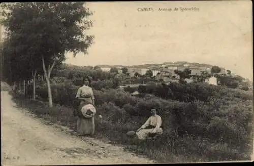 CPA Cabris Grasse Alpes Maritimes, Avenue de Spéracèdes