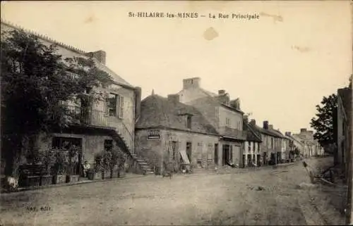 Ak St-Hilaire-les-Mines Allier, Rue Principale