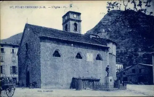 Ak Puget Theniers Alpes Maritimes, Kirche