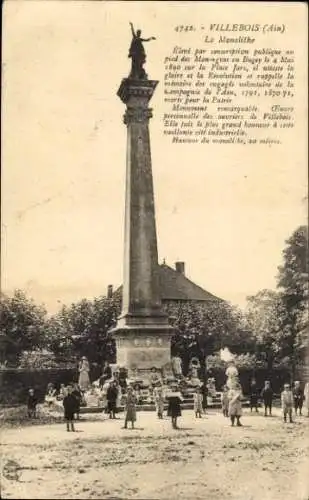Ak Villebois Ain, Monolithe, Denkmal