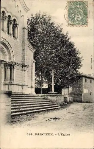 Ak Parcieux Ain, die Kirche
