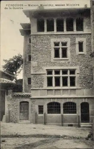 Ak Perouges Ain, Maison Messimy, ancien Ministre,  Architektur, Steinbau