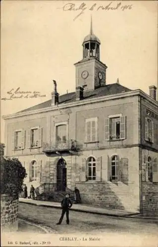 Ak Cerilly Yonne, Rathaus