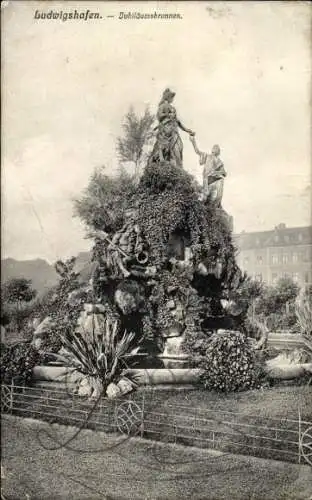 Ak Ludwigshafen am Rhein, Jubiläumsbrunnen