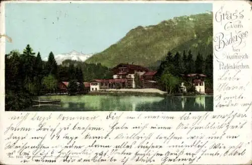 Ak Grainau in Oberbayern, Badersee