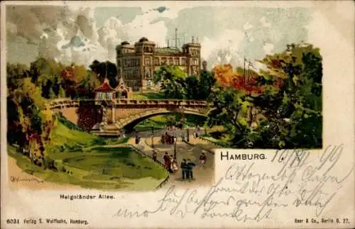 Litho Hamburg Mitte St. Pauli, Helgoländer Allee, Seewarte