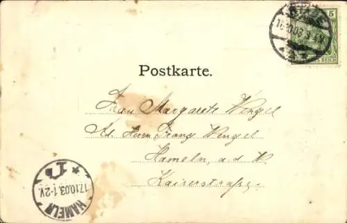 Passepartout Ak Stade in Niedersachsen, am Wasser, Strassenansicht