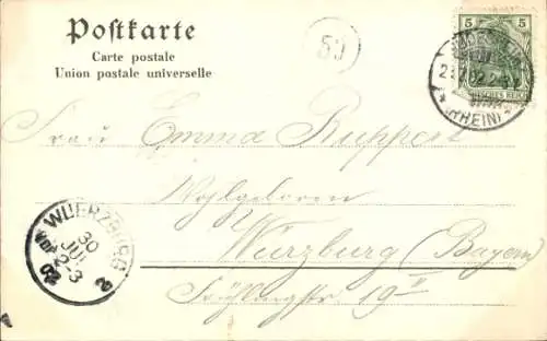 Ak Assmannshausen Rüdesheim am Rhein, Totale